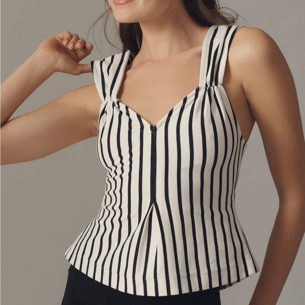 New with tags Black and White Striped Women's Top by Maeve from Anthropologie